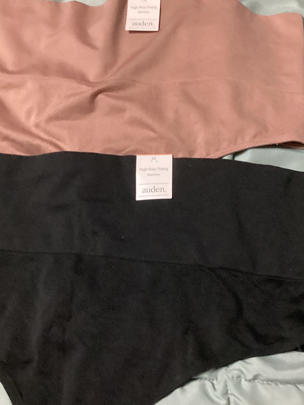 Auden High Rise Thong Set - Tan & Black size 2X sold as a set of 2 NWT
